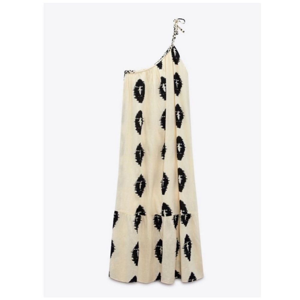 Zara cotton one shoulder maxi dress - Picture 7 of 9